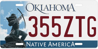 OK license plate 355ZTG