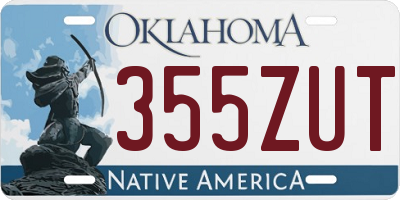 OK license plate 355ZUT