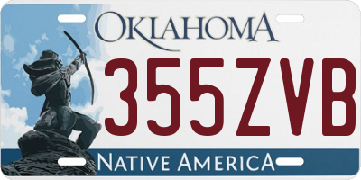 OK license plate 355ZVB