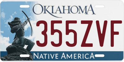 OK license plate 355ZVF