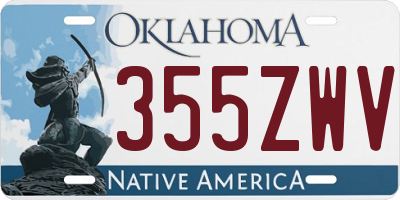 OK license plate 355ZWV