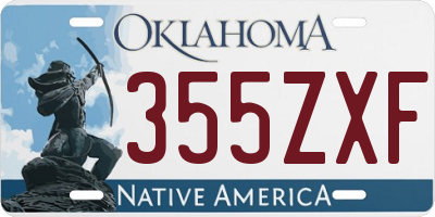 OK license plate 355ZXF