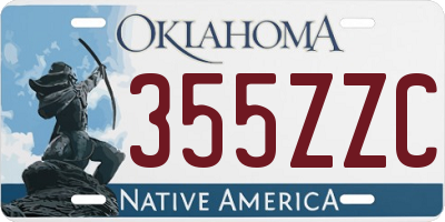 OK license plate 355ZZC