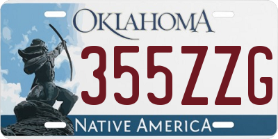 OK license plate 355ZZG