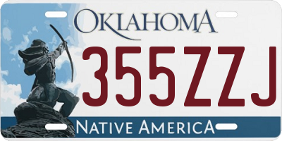 OK license plate 355ZZJ