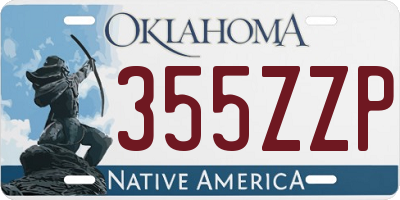 OK license plate 355ZZP