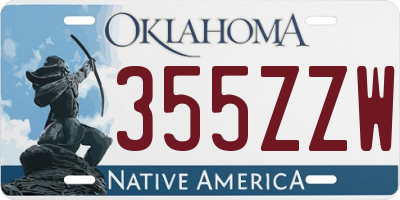 OK license plate 355ZZW