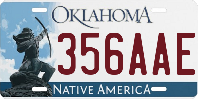 OK license plate 356AAE