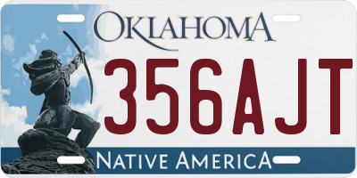 OK license plate 356AJT
