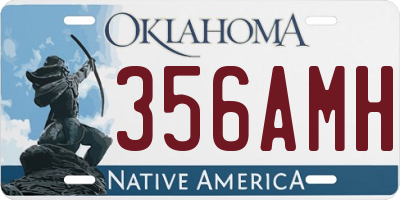 OK license plate 356AMH