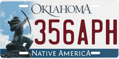 OK license plate 356APH