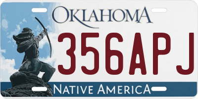 OK license plate 356APJ