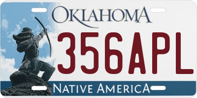 OK license plate 356APL