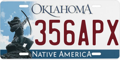 OK license plate 356APX