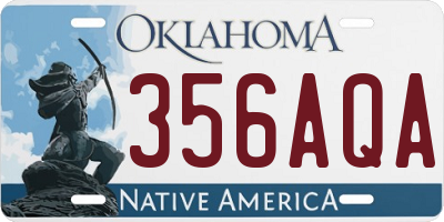 OK license plate 356AQA