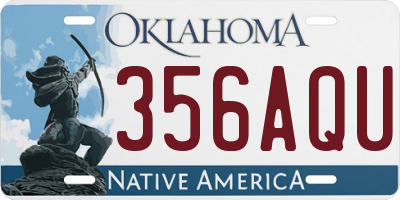 OK license plate 356AQU