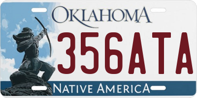 OK license plate 356ATA