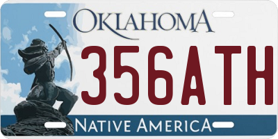 OK license plate 356ATH