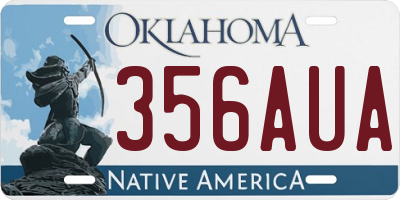 OK license plate 356AUA