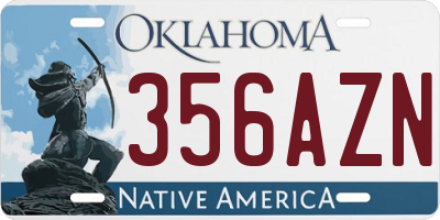 OK license plate 356AZN