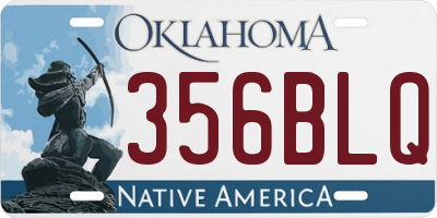 OK license plate 356BLQ