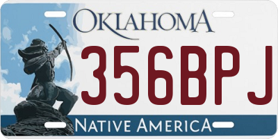 OK license plate 356BPJ