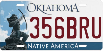OK license plate 356BRU
