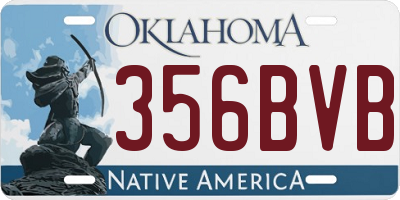 OK license plate 356BVB