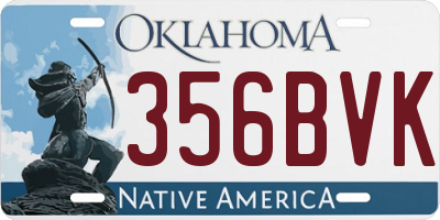 OK license plate 356BVK