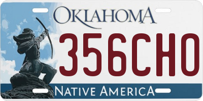 OK license plate 356CHO