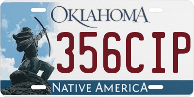 OK license plate 356CIP
