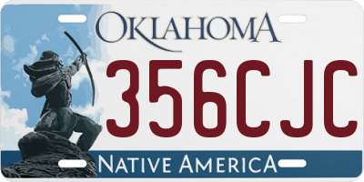 OK license plate 356CJC