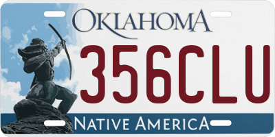 OK license plate 356CLU