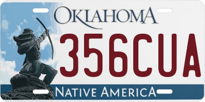 OK license plate 356CUA