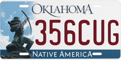 OK license plate 356CUG