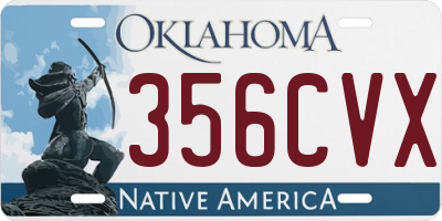 OK license plate 356CVX
