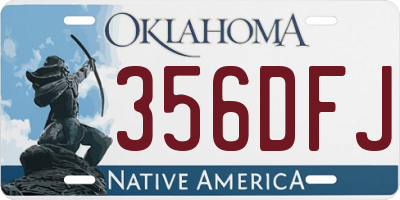 OK license plate 356DFJ
