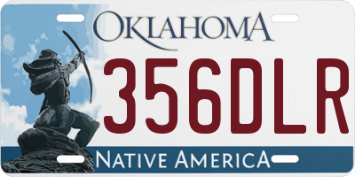 OK license plate 356DLR