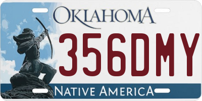 OK license plate 356DMY