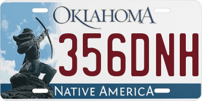 OK license plate 356DNH