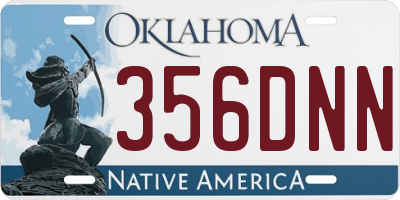 OK license plate 356DNN