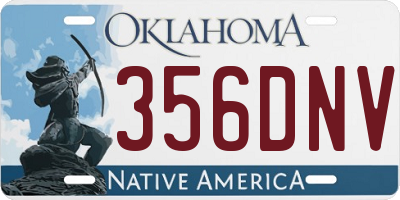 OK license plate 356DNV