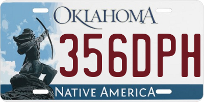 OK license plate 356DPH