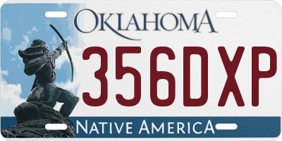 OK license plate 356DXP