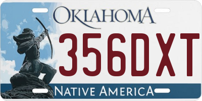 OK license plate 356DXT