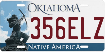 OK license plate 356ELZ