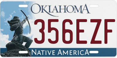 OK license plate 356EZF