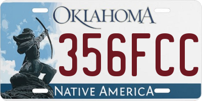 OK license plate 356FCC