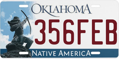 OK license plate 356FEB