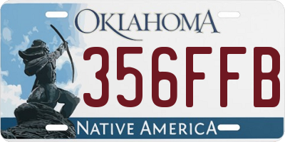 OK license plate 356FFB